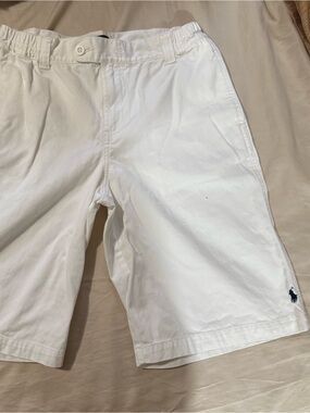Ralph Lauren White Boys Polo Chino Shorts size 14